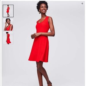 Red hot dress from Loft.